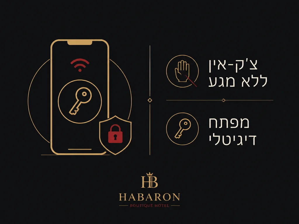 אינפוגרפיקה של שירותי המלון טכנולוגיה ופרטיות