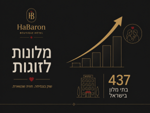 אינפוגרפיקה של שוק המלונאות והאירוח הזוגי בישראל