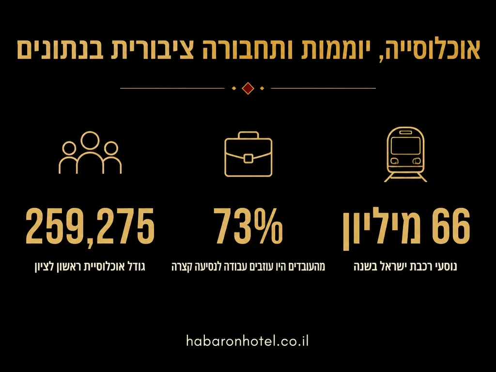 נתונים מתוך המדריך בנושא חדרים לפי שעה בחולון