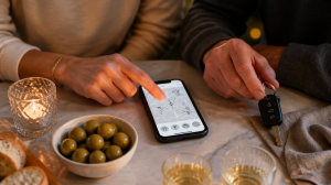 זוג מתכנן שהייה קצרה בראשון לציון בנושא ראש השנה לזוגות