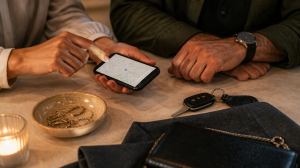 זוג מתכנן שהייה קצרה בראשון לציון בנושא Wi-Fi ובידור בחדר מלון